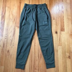 NOBULL Men's Olive Green Athletic Joggers with Drawstring Waist